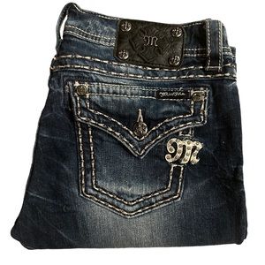 Miss Me JE5014B90L Bling Medium Wash Boot Cut Size 30X33 (measures 30X32)
